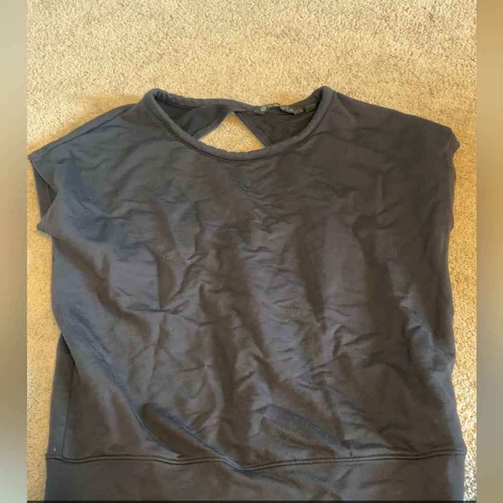 Athleta Black Boxy Cut Out Hoodie